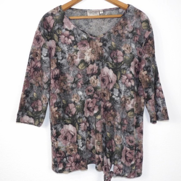 DANTELLE Blouse‎ Quarter Sleeve Floral Top - Picture 2 of 5